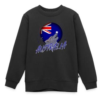 Australien - Kinder Premium Organic Sweatshirt - Schwarz - Vorne - AI Model Kid Female (0cm)