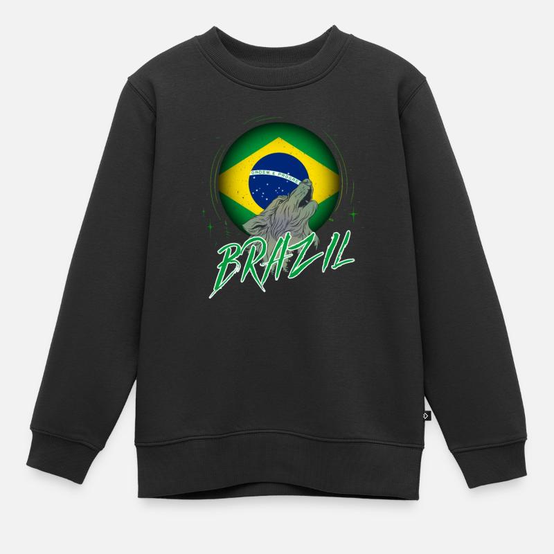 Brésil - Sweat Premium enfant bio - noir