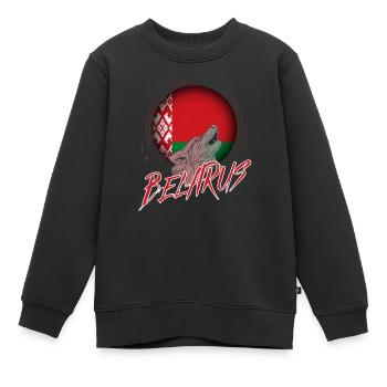 Weißrussland - Kinder Premium Organic Sweatshirt - Schwarz - Vorne - AI Model Kid Female (0cm)