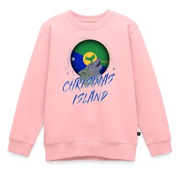 Weihnachtsinsel - Kinder Premium Organic Sweatshirt - Rosa - Vorne - AI Model Kid Female (0cm)