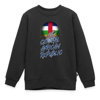 Zentralafrikanische Republik - Kinder Premium Organic Sweatshirt - Schwarz - Vorne - AI Model Kid Female (0cm)