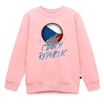 Tschechische Republik - Kinder Premium Organic Sweatshirt - Rosa - Vorne - AI Model Kid Female (0cm)