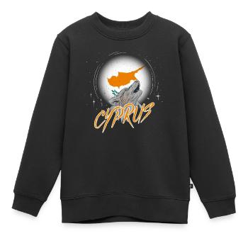 Zypern - Kinder Premium Organic Sweatshirt - Schwarz - Vorne - AI Model Kid Female (0cm)