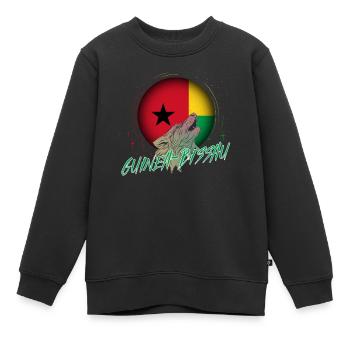 Guinea-Bissau - Kinder Premium Organic Sweatshirt - Schwarz - Vorne - AI Model Kid Female (0cm)