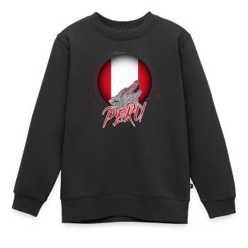 Peru - Kinder Premium Organic Sweatshirt - Schwarz - Vorne - AI Model Kid Female (0cm)