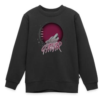 Katar - Kinder Premium Organic Sweatshirt - Schwarz - Vorne - AI Model Kid Female (0cm)
