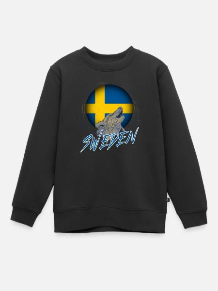 Schweden - Kinder Premium Organic Sweatshirt - Schwarz