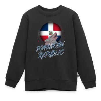 Dominikanische Republik - Kinder Premium Organic Sweatshirt - Schwarz - Vorne - AI Model Kid Female (0cm)