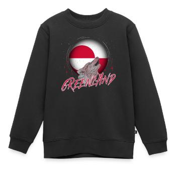 Groenland - Sweat Premium enfant bio - noir - Devant - AI Model Kid Female (0cm)