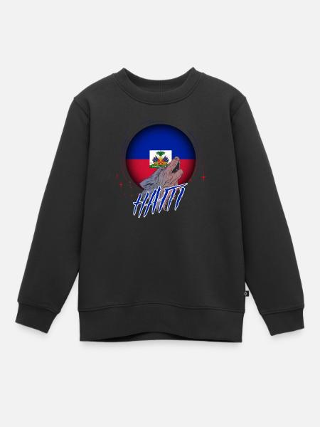 Haïti - Sweat Premium enfant bio - noir