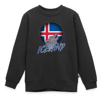 Island - Kinder Premium Organic Sweatshirt - Schwarz - Vorne - AI Model Kid Female (0cm)