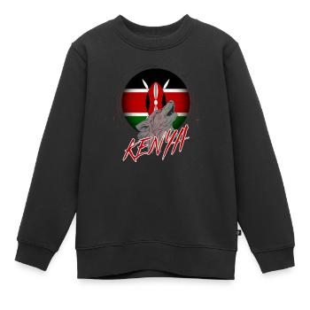 Kenia - Kinder Premium Organic Sweatshirt - Schwarz - Vorne - AI Model Kid Female (0cm)