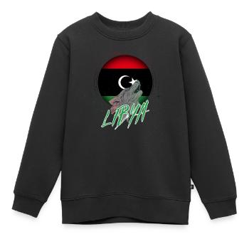 Libyen - Kinder Premium Organic Sweatshirt - Schwarz - Vorne - AI Model Kid Female (0cm)