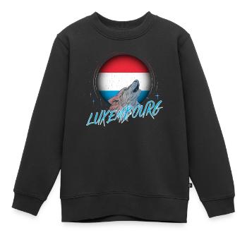 Luxembourg - Sweat Premium enfant bio - noir - Devant - AI Model Kid Female (0cm)