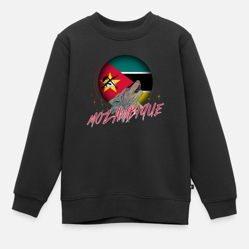 Mosambik - Kinder Premium Organic Sweatshirt - Schwarz