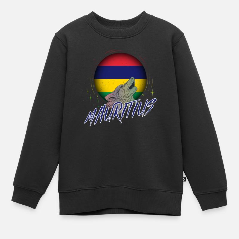 Mauritius - Kinder Premium Organic Sweatshirt - Schwarz