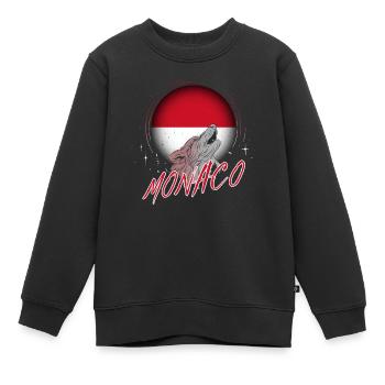 Monaco - Sweat Premium enfant bio - noir - Devant - AI Model Kid Female (0cm)