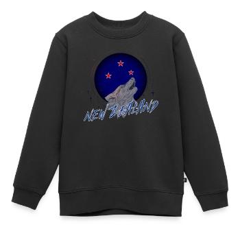 Neuseeland - Kinder Premium Organic Sweatshirt - Schwarz - Vorne - AI Model Kid Female (0cm)