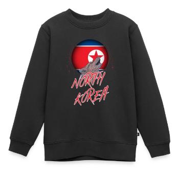 Nordkorea - Kinder Premium Organic Sweatshirt - Schwarz - Vorne - AI Model Kid Female (0cm)