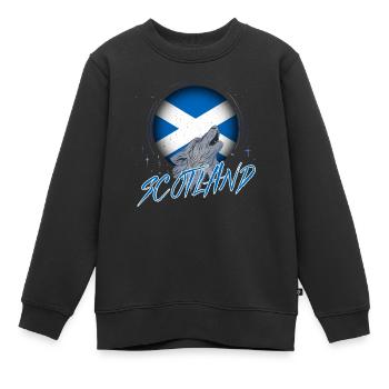 Schottland - Kinder Premium Organic Sweatshirt - Schwarz - Vorne - AI Model Kid Female (0cm)