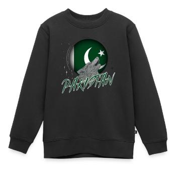 Pakistan - Sweat Premium enfant bio - noir - Devant - AI Model Kid Female (0cm)