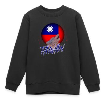 Taiwan - Kinder Premium Organic Sweatshirt - Schwarz - Vorne - AI Model Kid Female (0cm)