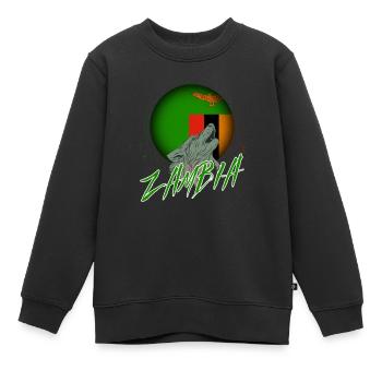 Sambia - Kinder Premium Organic Sweatshirt - Schwarz - Vorne - AI Model Kid Female (0cm)