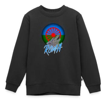 Roma - Kinder Premium Organic Sweatshirt - Schwarz - Vorne - AI Model Kid Female (0cm)