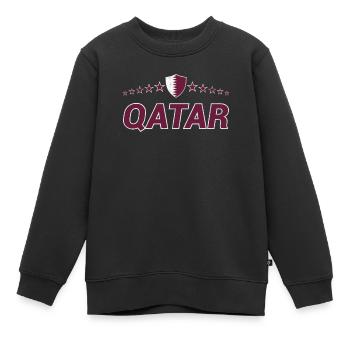 Katar - Kinder Premium Organic Sweatshirt - Schwarz - Vorne - AI Model Kid Female (0cm)