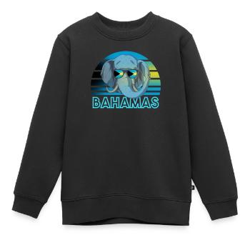 Bahamas - Sweat Premium enfant bio - noir - Devant - AI Model Kid Female (0cm)