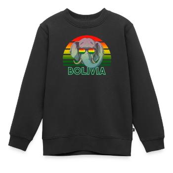 Bolivien - Kinder Premium Organic Sweatshirt - Schwarz - Vorne - AI Model Kid Female (0cm)