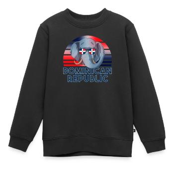 Dominikanische Republik - Kinder Premium Organic Sweatshirt - Schwarz - Vorne - AI Model Kid Female (0cm)