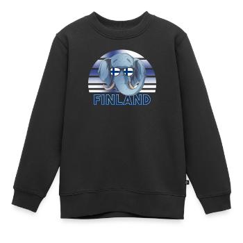 Finnland - Kinder Premium Organic Sweatshirt - Schwarz - Vorne - AI Model Kid Female (0cm)