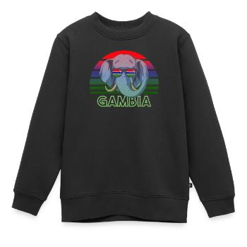 Gambie - Sweat Premium enfant bio - noir - Devant - AI Model Kid Female (0cm)