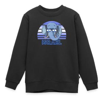 Israel - Kinder Premium Organic Sweatshirt - Schwarz - Vorne - AI Model Kid Female (0cm)