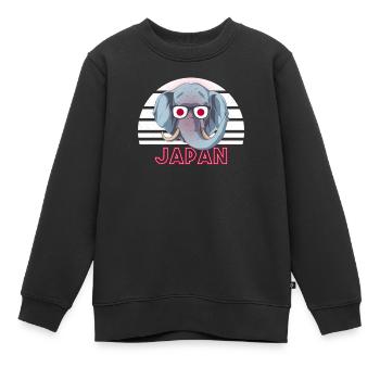 Japan - Kinder Premium Organic Sweatshirt - Schwarz - Vorne - AI Model Kid Female (0cm)