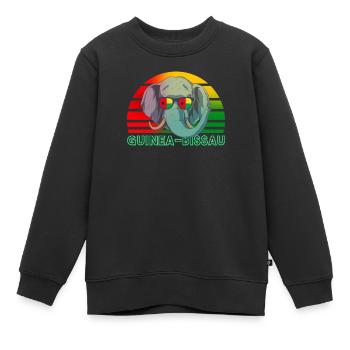 Guinea-Bissau - Kinder Premium Organic Sweatshirt - Schwarz - Vorne - AI Model Kid Female (0cm)