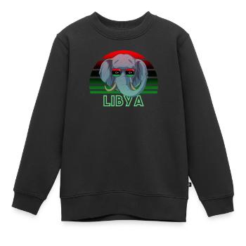 Libyen - Kinder Premium Organic Sweatshirt - Schwarz - Vorne - AI Model Kid Female (0cm)