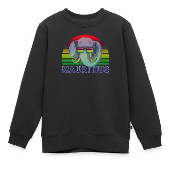 Mauritanie - Sweat Premium enfant bio - noir - Devant - AI Model Kid Female (0cm)