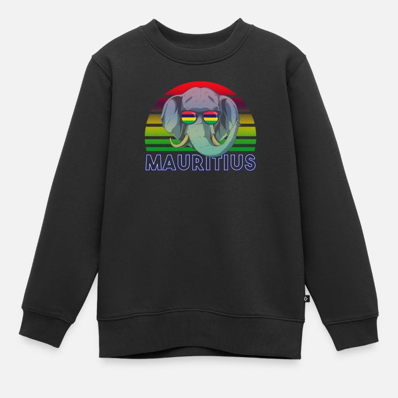 Mauritius - Kinder Premium Organic Sweatshirt - Schwarz
