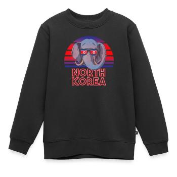 Nordkorea - Kinder Premium Organic Sweatshirt - Schwarz - Vorne - AI Model Kid Female (0cm)