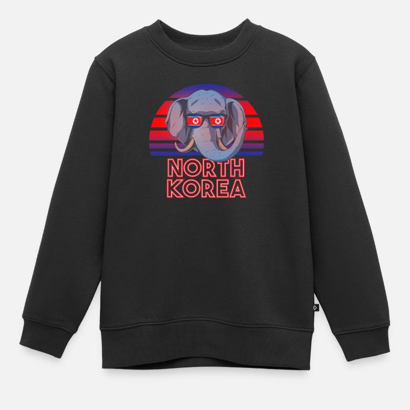 Korea Północna - Bluza Premium dziecięca bio - czarny