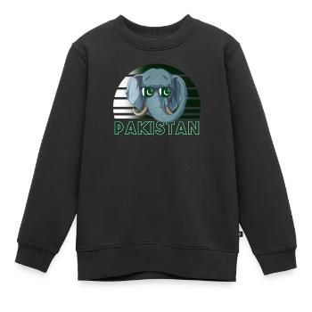 Pakistan - Sweat Premium enfant bio - noir - Devant - AI Model Kid Female (0cm)