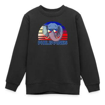 Philippines - Sweat Premium enfant bio - noir - Devant - AI Model Kid Female (0cm)