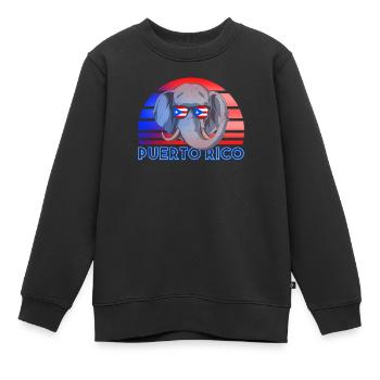 Puerto Rico - Kinder Premium Organic Sweatshirt - Schwarz - Vorne - AI Model Kid Female (0cm)