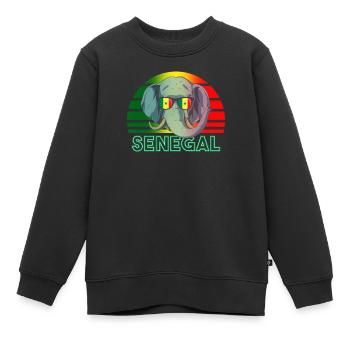 Sénégal - Sweat Premium enfant bio - noir - Devant - AI Model Kid Female (0cm)