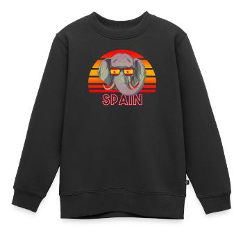 Spanien - Kinder Premium Organic Sweatshirt - Schwarz - Vorne - AI Model Kid Female (0cm)