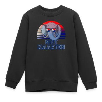 Sint Maarten - Kinder Premium Organic Sweatshirt - Schwarz - Vorne - AI Model Kid Female (0cm)