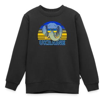 Ukraine - Kinder Premium Organic Sweatshirt - Schwarz - Vorne - AI Model Kid Female (0cm)