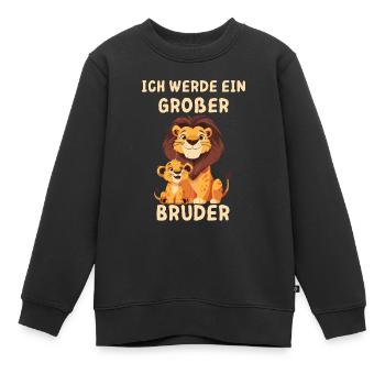 Ich werde ein großer Bruder Löwe - Kinder Premium Organic Sweatshirt - Schwarz - Vorne - AI Model Kid Female (0cm)